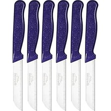 Nacario Solingen 6'lı Tırtıklı Meyve Bıçağı Seti, Paslanmaz Çelik, Ergonomik Kaymaz Sap, Keskin, Meyv