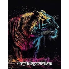 Nacario Abstract Tiger Graph Paper 1x1 Cm: 1cm Squared Grid Paper | Gift For People Who Love Cats, Wildlife