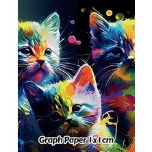 Nacario Abstract Cat Graph Paper 1x1 Cm: 1cm Squared Grid Paper | Gift For People Who Love Kittens, Pet Lov