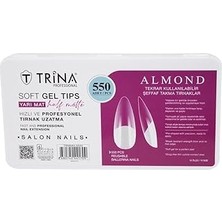 Nacario Trina Jel Takma Tırnak - Almond (Yari Mat) 550' Li - 20