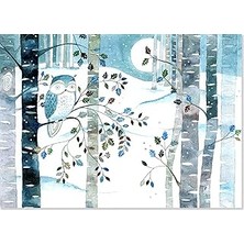 Nacario Owl In Deluxe Boxed Holiday Cards (Christmas Cards, Holiday Cards, Greeting Cards)