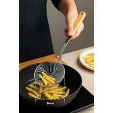 Nacario Bambum Ladle - Bambu Saplı Tel Kevgir 14CM