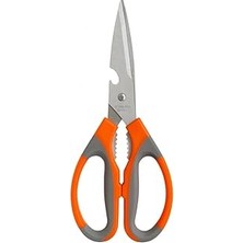 Nacario Mutfak Makası – Paslanmaz Çelik Çok Amaçlı, Ergonomik Saplı, 23 cm Dayanıklı Kesme Makası (Turuncu-