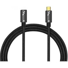 Nacario Livx 80CM Thunderbolt 4 Uzatma Kablosu – 40GBPS Veri Transferi, 8K@60Hz Video, 100W Pd Hızlı Şarj,