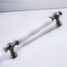 Nacario Aruh Porselen Antik Nikel Kulp 160 mm Mobilya Çekmece Mutfak Dolabı Dolap Kapak Kulpları Kulb Kulpu