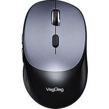 Nacario Veggieg G880 Dual-Mode Bluetooth 5.3 2.4ghz 3600DPI Optik Kablosuz Mouse Gri