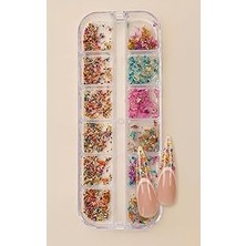 Nacario 12LI Ince Küçük Boy Kuru Çiçek Tırnak Süsleme Nail Çiçek WN-519