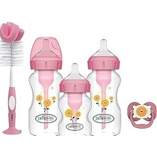 Nacario Dr. Brown's Geniş Ağız Anti-Kolik Options+ Pp Biberon Pembe Hediye Seti (2X270 & 1X150 ml Biberon,