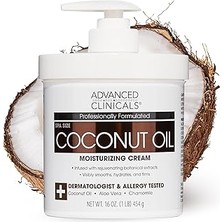 Nacario Gelişmiş Clinicals Coconut Moisturizing Cream 16 Oz By Advanced Clinicals