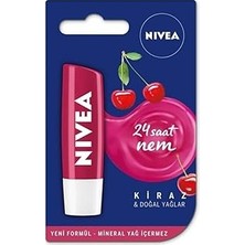 Nacario Nivea Dudak Kremi Kiraz Işıltısı, 24 Saat Nem, Mineral Içermez