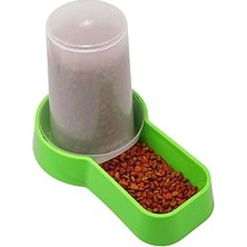Nacario Miapet Hazneli Plastik Kedi-Köpek Mama Su Kabı 1,5 Lt Kare Yeşil