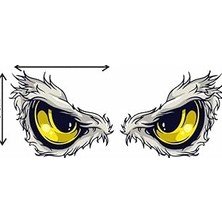 Nacario Hawkeye Eyes Far, Kaput, Tampon, Araba, Motorsiklet, Kask, Laptop, Cam 2 Adet