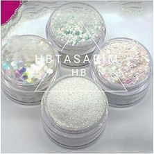 Nacario Glitter Jel Far Paleti 1 Beyaz Set, 21332HBTSARIM