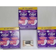 Nacario Orkid Ferah Koku Ince Pamuksu Günlük Ped 80'li x 3 Paket/evissa Sabun Hediyeli