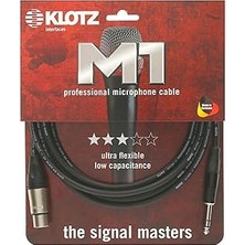 Nacario Klotz M1 MY206 Trs x Female Xlr Klotz Uçlu Balanced Kablo Siyah 7,5m