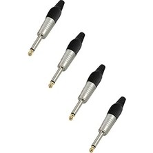 Nacario Hepa Merz SFC-M63-4X 6.35MM Mono Gitar Erkek Jak (4 Adet)