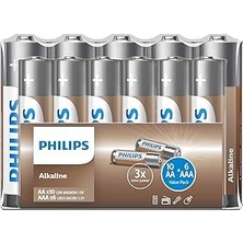 Nacario Philips LR036A16F/10 Alkalin Aa X10 + Aaa X6 Folyo Paket (16’lı Folyo Paket)