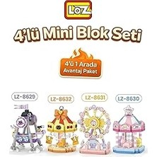 Nacario Loz Micro Block 4'lü Lunapark Seti 4 Farklı Model Dekoratif Oyuncak Yapım Seti Yapı Blok Seti