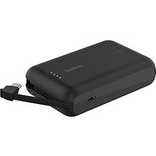 Nacario Belkin Boostcharge Power Bank, Entegre Kablolu Taşınabilir Şarj 10K Pd 20W - Usb-C Güç Dağıt