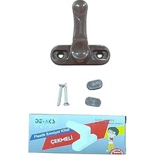 Nacario Pvc Kapı Pencere Pimapen Çocuk Emniyet Kilidi Hırsız Güvenlik Mandalı Plastik (5 Adet) (Koyu Kahver