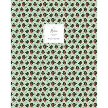 Nacario Robin Notebook - Ruled Pages - 8X10 - Large: (Green Edition) Fun Christmas Notebook 192 Ruled/lined
