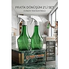 Nacario Transformacion Sprey Şişe Pet Plastik Yeşil Ayarlanabilir Püskürtme Başlıklı 500 ml Berber Kuaför B