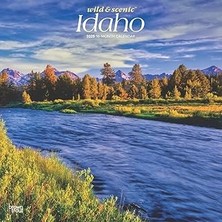 Nacario Idaho Wild & Scenic 2025 12 x 24 Inch Monthly Square Wall Calendar Plastic-Free