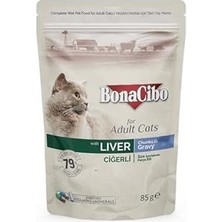 Nacario Bonacibo Soslu Ciğerli Pouch Yetişkin Yaş 85 gr x 12 Adet