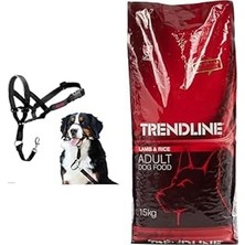 Nacario Halti Ağızlıklı Tasma, Boyut 4 Siyah + Kuzu Etli & Pirinçli Yetişkin 15 kg