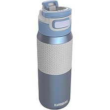 Nacario Kambukka Elton Insulated Içecek Şişesi – 750 ml – Gök Mavisi – 3'ü 1 Arada Kapak – Snapclean® Tekno
