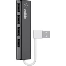 Nacario Belkin 4 Usb-A Girişli Hub, USB 2.0, Slim, Siyah