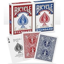 Nacario Bicycle Standart Endeks Oyun Kağıdı Destesi, Poker Boyu, 2 Deste, Kırmızı