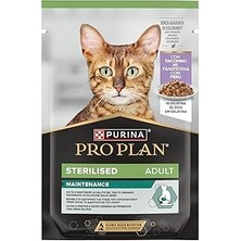 Nacario Plan Sterilised Kısırlaştırılmış Kediler Için Hindili Yaş Mama 85 Gram