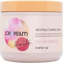 Nacario Inebrya Ice Cream Keratin Restructuring Yeniden Yapılandırıcı Maske 500ML