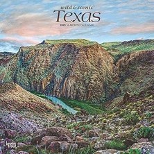 Nacario Texas Wild & Scenic 2025 12 x 24 Inch Monthly Square Wall Calendar Plastic-Free