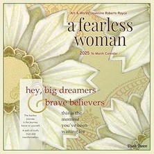 Nacario A Fearless Woman 2025 12 x 24 Inch Monthly Square Wall Calendar Featuring The Artwork Of Jeannie Ro