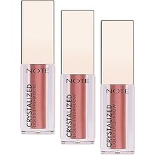 Nacario Note Cosmetics Crystalized Liquid Eyeshadow Likit Metalik Göz Farı, 04 Pink Bouquet (3 Paketi)