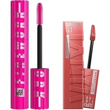 Nacario New York Lash Sensational Firework Maskara & Super Stay Vinyl Ink Uzun Süre Kalıcı Likit