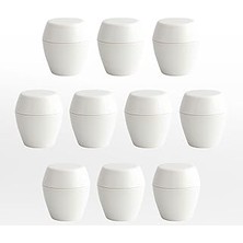 Nacario Merkür 10LU Düğme Kulp Beyaz Renk Mobilya Mutfak Dolap Dolabı Çekmece Kulpu Plastik Tek Vidalı Set