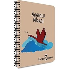 Nacario Faber-Castell Anadolu Mirası Spiralli Defter, A4, 100 Yaprak, 70G Kağıt, Kareli, Dayanıklı Kapak, K
