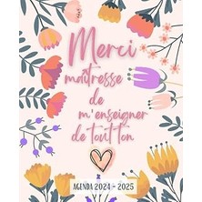 Nacario Independently Published Merci Maîtresse: Agenda Semainier A5 Pour Dire Merci À Votre Maîtresse Pour