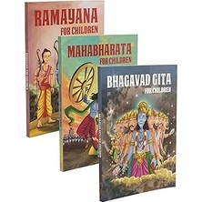 Nacario Indian Mythology Stories - Set Of 3 Books For Kids -Ramayana, Shrimad Bhagavad Gita , Mahabharata
