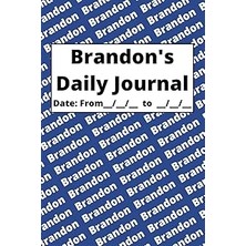 Nacario Independently Published Personalized Daily Journal - Brandon: Cover