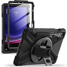 Nacario Galaxy Tab S10 Lite FE/S10/S9 Fe/s9 Defender Askılı Zırhlı Tank Case Siyah