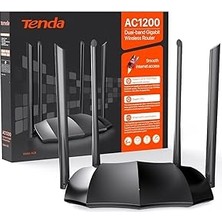 Nacario Tenda Ac8 Wlan Dual Band Gigabit Router 1200MBIT/S (867MBIT/S 5ghz + 300MBIT/S 2.4ghz, 4 Gigabit Po
