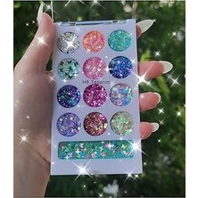 Nacario Yenitrend Çok Şekilli Glitterleri Jel Far Paleti Kremsi Kolay Sürüm