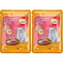 Nacario Smartheart Pouch Tavuk ile Pirinç Havuç 85 gr (2 Paketi)