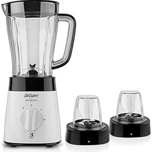 Nacario AR1057 Maxiblend Sürahi Blender, 500W, 1.5l Hacim, Paslanmaz Çelik Bıçak, Beyaz