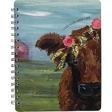 Nacario Primitives By Kathy Dostluk Galerisi Spiral Defter, 7" x 9", Hayatınızı Yaşayın
