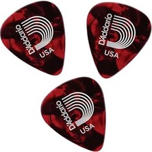 Nacario Daddario 1cap4-Rd 3 Adet Gitar Pena 0.70 mm Kırmızı Medium